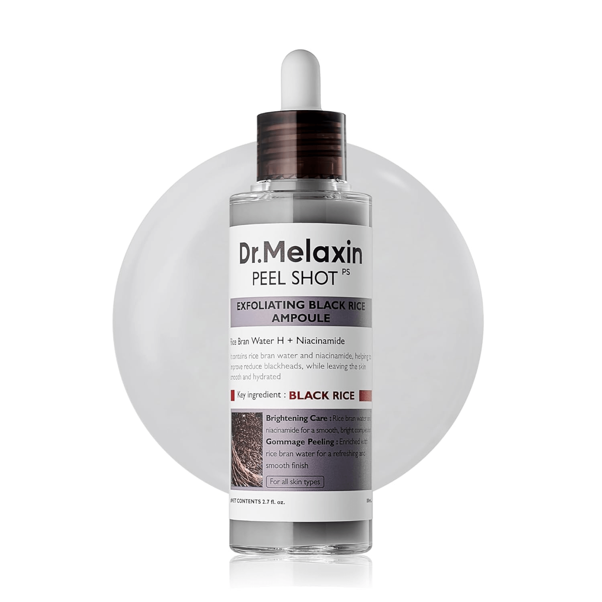 Dr. Melaxin Peel Shot Exfoliating Black Rice Ampoule (80ml)
