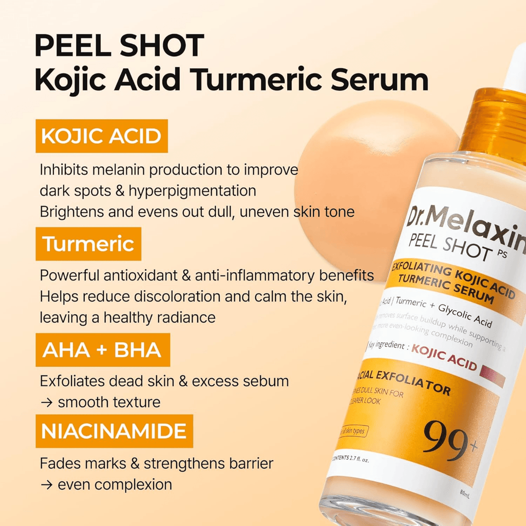 Dr. Melaxin Kojic Acid Turmeric Exfoliating Serum (80ml)